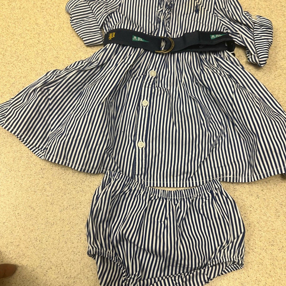 Girls Polo by Ralph Lauren 2 piece dress set